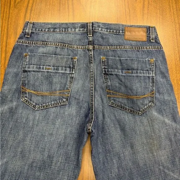 Calvin Klein Jeans men’s straight fit size 36” - Classic Blue Denim - Picture 8 of 10
